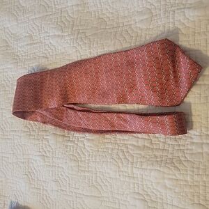 Hermès Paris Orange and Grey Silk Vintage Men’s Tie